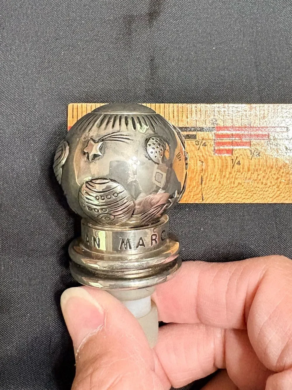 Vintage Neiman Marcus 2001 Out of This World Wine Bottle Stopper Silver Plate